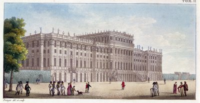 View of the Schonbrunn Palace Seen from the Gardens by Benedict or Benedikt Piringer